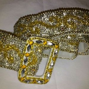 Gold Beaded Ladies Belt